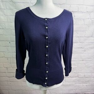 AUDREY & GRACE Blue Cardigan Medium